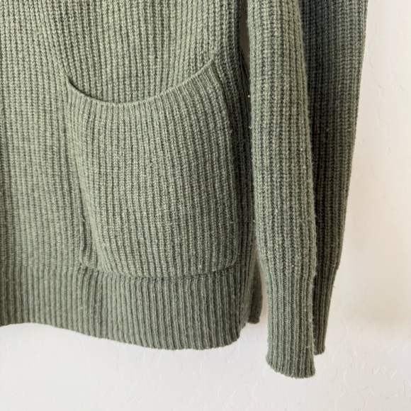 Madewell Olive Green Glenbrook Half-Zip Pullover Sweater Merino Wool Blend - Picture 5 of 9